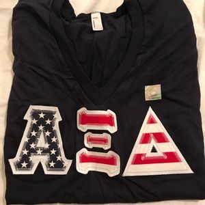 Alpha Xi Delta Stitched Letters